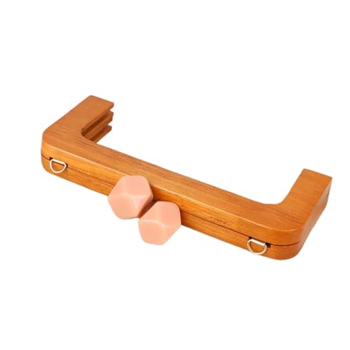 LSNNMU Hölzerne Taschengriffe 2 stücke Holz Tasche Griff Holz Material Holz Geldbörse Rahmen Schrauben Innen Holz Tasche Griff Rahmen Geldbörse Zubehör(Pink) von LSNNMU