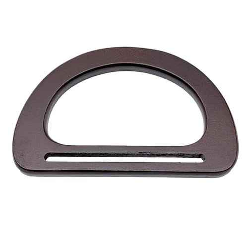 LSNNMU Hölzerne Taschengriffe 4 Stück 15 cm D-förmige Holzgriffe DIY Ersatzhandtaschen-Tragegriffe Geldbörsen-Taschen-Riemen Taschengriff-Zubehör(Black) von LSNNMU