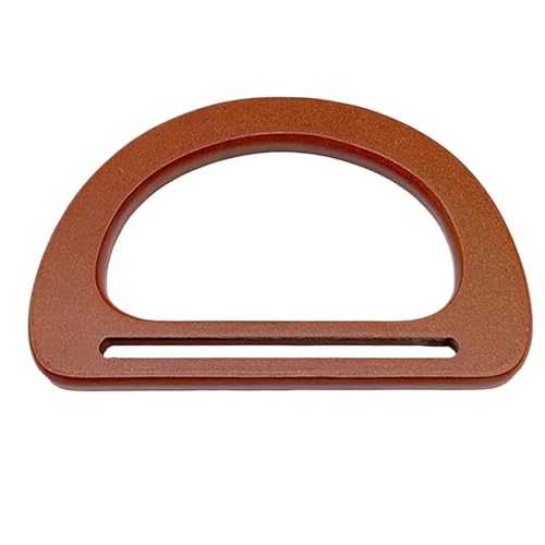 LSNNMU Hölzerne Taschengriffe 4 Stück 15 cm D-förmige Holzgriffe DIY Ersatzhandtaschen-Tragegriffe Geldbörsen-Taschen-Riemen Taschengriff-Zubehör(Coffee) von LSNNMU