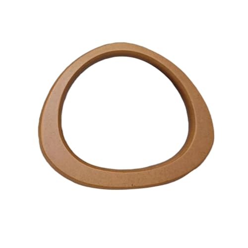 LSNNMU Hölzerne Taschengriffe 4 Stück Holzgriffblatt, runde Kante, Holz, gewebter Taschengriff, Taschenzubehör, D-Form, Handarbeit, Ersatz for Handtasche(Brown) von LSNNMU