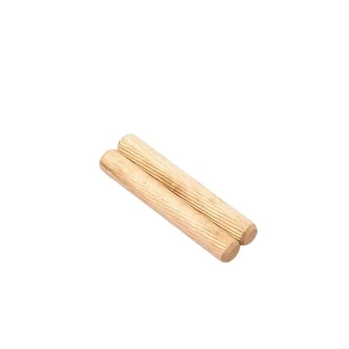 LSNNMU Holzdübel 100 Stück Holzdübel for Schränke, Schubladen, Möbelbeschläge, Holzdübelstifte, rund, geriffelt, Basteldübelstifte, Stangen-Set(10mmx40mm) von LSNNMU
