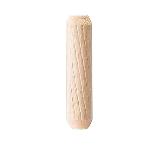 LSNNMU Holzdübel 100 Stück Holzdübel for Schränke, Schubladen, rund, geriffelt, for Holzhandwerk, Dübelstifte, Stangen, Möbelbeschlag, Holzdübelstift(M6x40mm 100pcs) von LSNNMU