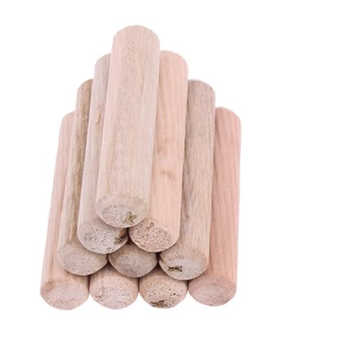LSNNMU Holzdübel 100 Stück Holzdübelstifte for Schränke, Schubladen, rund, geriffelt, for Holzhandwerk, Dübelvorrichtung, Stangen, Möbelbeschlag(6x40mm) von LSNNMU