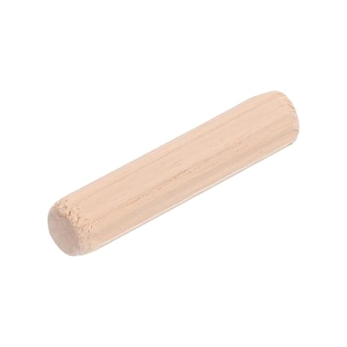 LSNNMU Holzdübel 50 Stück Holzdübelstifte for Schränke und Schubladen, rund, geriffelt, mit abgeschrägten Enden, for Holzhandwerk, Dübelstifte, Stangen, Möbelbeschläge(50mm) von LSNNMU