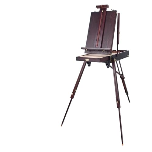 LSNNMU Kunst Staffeleiständer Buche Holz Skizzieren Staffeleien Tragbare Holzstab Ölgemälde Skizze Malerei Rahmen Staffeleien for Zeichnung Kunst Skizze(Coffee with bar) von LSNNMU