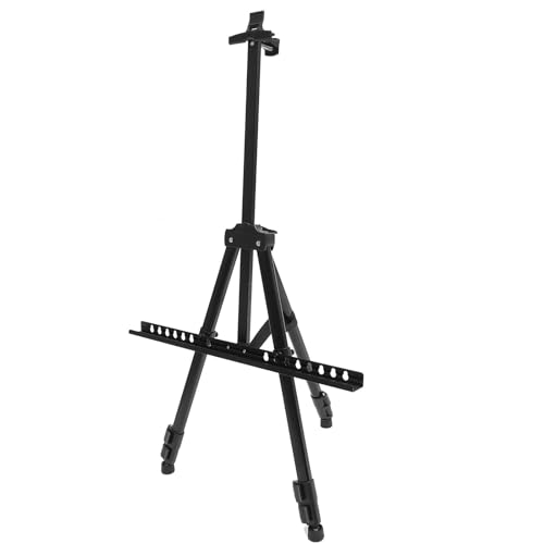 LSNNMU Kunst Staffeleiständer Praktischer Staffelei-Ständer, Verstellbarer Display-Staffelei-Display-Ständer, for Zeichnen von Zubehör, tragbare Kunst-Staffelei(Black) von LSNNMU