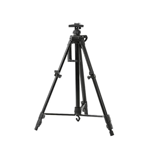 LSNNMU Kunst Staffeleiständer Robuste Feld-Staffelei, Ölgemälde, Skizze, Aquarell, Aluminium-Staffelei, Ständer, Stativ, Metall, anhebbar, leicht(Black) von LSNNMU