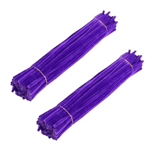 LSNNMU Pfeifenreiniger 300 Stück lila Serie Chenille-Stiele, lila Pfeifenreiniger, Chenille-Stiel-Pfeifenreiniger, Bastelbedarf for Heimwerker(Deep Purple) von LSNNMU