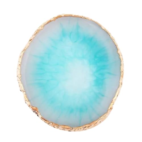 LSNNMU Trinket Dish Schmuckschale aus Kunstharz, Schmuck, Halskette, Ring, Ohrringe, Präsentationsplatte, Tablett, Halter, Schale, Organizer, Schmuckverpackung(Blue) von LSNNMU