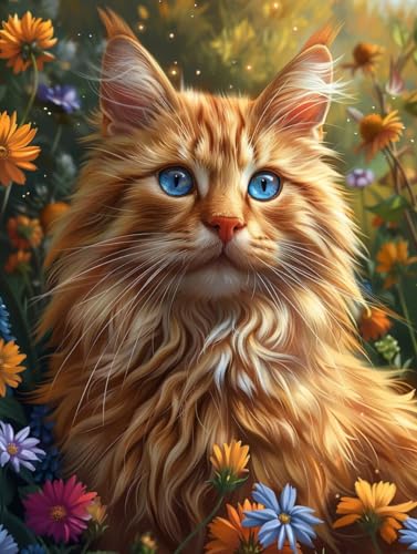 Diamond Painting Erwachsene Katze, Diamond Painting bilder Blume, Diy Mosaikherstellung Bastelset Erwachsene, Full Drill Stickerei Kreuzstich Sets für Zimmer Deko, Geschenke 100x130 cm B-1385 Diamond Painting Erwachsene Katze, Diamond Painting bilder Blume, Diy Mosaikherstellung Bastelset Erwachsene, Full Drill Stickerei Kreuzstich Sets für Zimmer Deko, Geschenke 100x130 cm B-1385 von LSPKKYOU