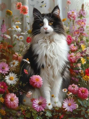 Diamond Painting Erwachsene Katze, Diamond Painting bilder Blume, Diy Mosaikherstellung Bastelset Erwachsene, Full Drill Stickerei Kreuzstich Sets für Zimmer Deko, Geschenke 100x130 cm V-7082 Diamond Painting Erwachsene Katze, Diamond Painting bilder Blume, Diy Mosaikherstellung Bastelset Erwachsene, Full Drill Stickerei Kreuzstich Sets für Zimmer Deko, Geschenke 100x130 cm V-7082 von LSPKKYOU