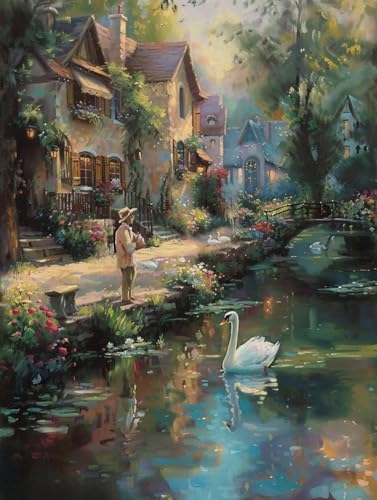 Diamond Painting Erwachsene Mann, Diamond Painting bilder Gans, Diy Mosaikherstellung Bastelset Erwachsene, Full Drill Stickerei Kreuzstich Sets für Zimmer Deko, Geschenke für Frauen 70x95 cm M-4820 von LSPKKYOU