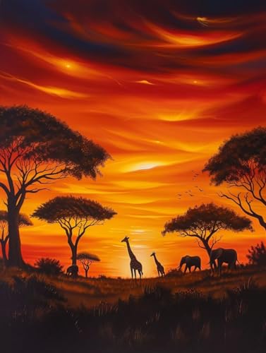Diamond Painting Sonnenuntergang, 5D Diamond Painting Erwachsene Elefant, DIY Stickerei Kreuzstich Sets, Full Drill Diamant Bastelset Erwachsene, Mosaikherstellung, für Zimmer Deko, 40X50 cm 4-3926 Diamond Painting Sonnenuntergang, 5D Diamond Painting Erwachsene Elefant, DIY Stickerei Kreuzstich Sets, Full Drill Diamant Bastelset Erwachsene, Mosaikherstellung, für Zimmer Deko, 40X50 cm 4-3926 von LSPKKYOU
