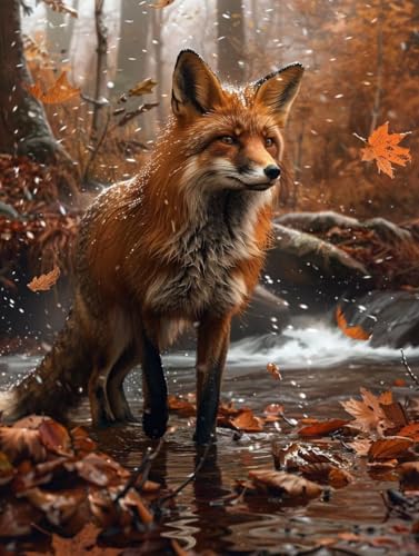Diamond Painting Wolf, 5D Diamond Painting Erwachsene Anlage, DIY Stickerei Kreuzstich Sets, Full Drill Diamant Bastelset Erwachsene, Mosaikherstellung, Aesthetic für Deko Wohnzimmer, 40X50 cm 8-7886 von LSPKKYOU