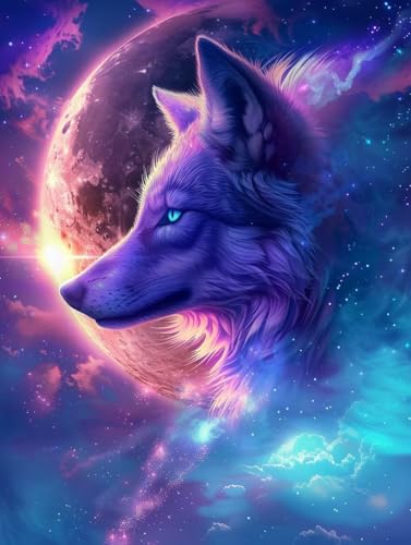 LSPKKYOU Malen Nach Zahlen Erwachsene Wolf, Malen Nach Zahlen Sternenhimmel, Paint by Numbers DIY Handgemalt Ölgemälde Kit Mit 3 Pinsel und Acrylfarbe, Deko Wohnzimmer und Zimmer Deko 40x50 cm H-7782 LSPKKYOU Malen Nach Zahlen Erwachsene Wolf, Malen Nach Zahlen Sternenhimmel, Paint by Numbers DIY Handgemalt Ölgemälde Kit Mit 3 Pinsel und Acrylfarbe, Deko Wohnzimmer und Zimmer Deko 40x50 cm H-7782 von LSPKKYOU