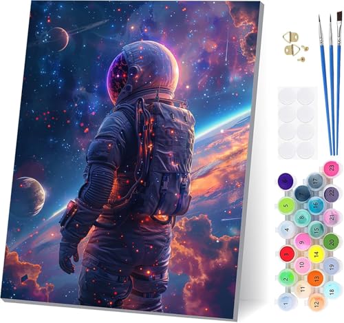 Malen Nach Zahlen Erwachsene Astronaut, Malen Nach Zahlen Planet, DIY Set Erwachsene Mit 3 Pinseln und Acrylfarbe Knitterfreie Leinwand, Paint by Numbers für Deko Wohnzimmer Geschenke 40x50cm F-9784 Malen Nach Zahlen Erwachsene Astronaut, Malen Nach Zahlen Planet, DIY Set Erwachsene Mit 3 Pinseln und Acrylfarbe Knitterfreie Leinwand, Paint by Numbers für Deko Wohnzimmer Geschenke 40x50cm F-9784 von LSPKKYOU