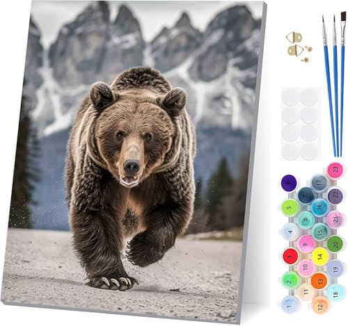 Malen Nach Zahlen Erwachsene BäR, Malen Nach Zahlen Tier, DIY Set Erwachsene Mit 3 Pinseln und Acrylfarbe Knitterfreie Leinwand, Paint by Numbers für Deko Wohnzimmer und Wanddeko 100x135cm W-1496 Malen Nach Zahlen Erwachsene BäR, Malen Nach Zahlen Tier, DIY Set Erwachsene Mit 3 Pinseln und Acrylfarbe Knitterfreie Leinwand, Paint by Numbers für Deko Wohnzimmer und Wanddeko 100x135cm W-1496 von LSPKKYOU