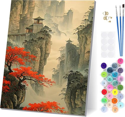 Malen Nach Zahlen Erwachsene Baum, Malen Nach Zahlen Landschaft, DIY Set Erwachsene Mit 3 Pinseln und Acrylfarbe Knitterfreie Leinwand, Paint by Numbers für Deko Wohnzimmer Geschenke 90x120cm P-8932 Malen Nach Zahlen Erwachsene Baum, Malen Nach Zahlen Landschaft, DIY Set Erwachsene Mit 3 Pinseln und Acrylfarbe Knitterfreie Leinwand, Paint by Numbers für Deko Wohnzimmer Geschenke 90x120cm P-8932 von LSPKKYOU