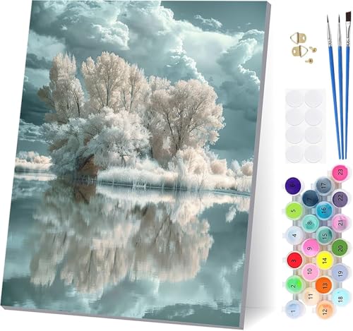 Malen Nach Zahlen Erwachsene Baum, Malen Nach Zahlen Landschaft, DIY Set Erwachsene Mit 3 Pinseln und Acrylfarbe Knitterfreie Leinwand, Paint by Numbers für Deko Wohnzimmer und Wanddeko 40x50cm D-9814 Malen Nach Zahlen Erwachsene Baum, Malen Nach Zahlen Landschaft, DIY Set Erwachsene Mit 3 Pinseln und Acrylfarbe Knitterfreie Leinwand, Paint by Numbers für Deko Wohnzimmer und Wanddeko 40x50cm D-9814 von LSPKKYOU