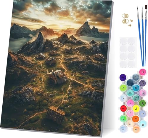 Malen Nach Zahlen Erwachsene Berg, Malen Nach Zahlen Landschaft, DIY Set Erwachsene Mit 3 Pinseln und Acrylfarbe Knitterfreie Leinwand, Paint by Numbers für Deko Wohnzimmer Geschenke 90x120cm V-6698 Malen Nach Zahlen Erwachsene Berg, Malen Nach Zahlen Landschaft, DIY Set Erwachsene Mit 3 Pinseln und Acrylfarbe Knitterfreie Leinwand, Paint by Numbers für Deko Wohnzimmer Geschenke 90x120cm V-6698 von LSPKKYOU