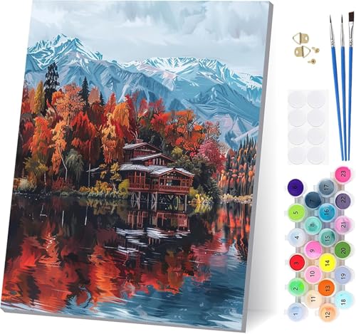 Malen Nach Zahlen Erwachsene Berg, Malen Nach Zahlen Landschaft, DIY Set Erwachsene Mit 3 Pinseln und Acrylfarbe Knitterfreie Leinwand, Paint by Numbers für Deko Wohnzimmer und Wanddeko 50x65cm 8-8649 Malen Nach Zahlen Erwachsene Berg, Malen Nach Zahlen Landschaft, DIY Set Erwachsene Mit 3 Pinseln und Acrylfarbe Knitterfreie Leinwand, Paint by Numbers für Deko Wohnzimmer und Wanddeko 50x65cm 8-8649 von LSPKKYOU