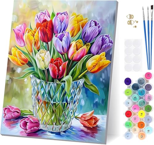 Malen Nach Zahlen Erwachsene Blume, Malen Nach Zahlen Abstrakt, DIY Set Erwachsene Mit 3 Pinseln und Acrylfarbe Knitterfreie Leinwand, Paint by Numbers für Deko Wohnzimmer und Wanddeko 30x40cm 7-9434 Malen Nach Zahlen Erwachsene Blume, Malen Nach Zahlen Abstrakt, DIY Set Erwachsene Mit 3 Pinseln und Acrylfarbe Knitterfreie Leinwand, Paint by Numbers für Deko Wohnzimmer und Wanddeko 30x40cm 7-9434 von LSPKKYOU