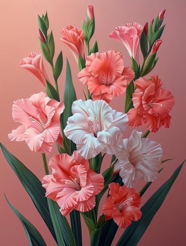 Malen Nach Zahlen Erwachsene Blume Malen Nach Zahlen, Paint by Numbers Adult Pflanzen, DIY Set Erwachsene Handgemalt Ölgemälde mit Pinseln und Acrylfarben, für Deko Wohnzimmer 80x110 cm 0-8189 von LSPKKYOU