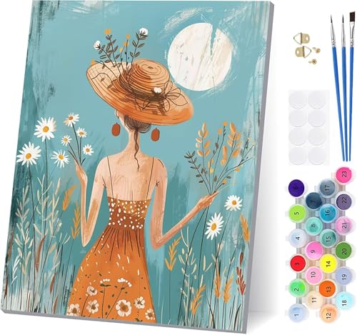 Malen Nach Zahlen Erwachsene Frau, Malen Nach Zahlen Blume, DIY Set Erwachsene Mit 3 Pinseln und Acrylfarbe Knitterfreie Leinwand, Paint by Numbers für Deko Wohnzimmer und Wanddeko 30x40cm 1-7732 Malen Nach Zahlen Erwachsene Frau, Malen Nach Zahlen Blume, DIY Set Erwachsene Mit 3 Pinseln und Acrylfarbe Knitterfreie Leinwand, Paint by Numbers für Deko Wohnzimmer und Wanddeko 30x40cm 1-7732 von LSPKKYOU