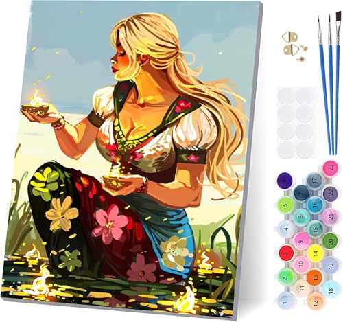 Malen Nach Zahlen Erwachsene Frau, Malen Nach Zahlen Blume, DIY Set Erwachsene Mit 3 Pinseln und Acrylfarbe Knitterfreie Leinwand, Paint by Numbers für Deko Wohnzimmer und Wanddeko 40x50cm 7-8846 Malen Nach Zahlen Erwachsene Frau, Malen Nach Zahlen Blume, DIY Set Erwachsene Mit 3 Pinseln und Acrylfarbe Knitterfreie Leinwand, Paint by Numbers für Deko Wohnzimmer und Wanddeko 40x50cm 7-8846 von LSPKKYOU