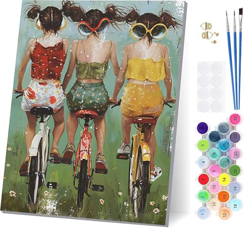 Malen Nach Zahlen Erwachsene Frau, Malen Nach Zahlen Fahrrad, DIY Set Erwachsene Mit 3 Pinseln und Acrylfarbe Knitterfreie Leinwand, Paint by Numbers für Deko Wohnzimmer und Wanddeko 30x40cm 6-3782 Malen Nach Zahlen Erwachsene Frau, Malen Nach Zahlen Fahrrad, DIY Set Erwachsene Mit 3 Pinseln und Acrylfarbe Knitterfreie Leinwand, Paint by Numbers für Deko Wohnzimmer und Wanddeko 30x40cm 6-3782 von LSPKKYOU
