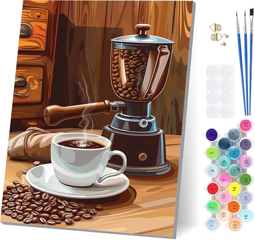 Malen Nach Zahlen Erwachsene Kaffeebohnen, Malen Nach Zahlen Kaffee, DIY Set Erwachsene Mit 3 Pinseln und Acrylfarbe Knitterfreie Leinwand, Paint by Numbers für Deko Wohnzimmer 90x120cm V-3731 Malen Nach Zahlen Erwachsene Kaffeebohnen, Malen Nach Zahlen Kaffee, DIY Set Erwachsene Mit 3 Pinseln und Acrylfarbe Knitterfreie Leinwand, Paint by Numbers für Deko Wohnzimmer 90x120cm V-3731 von LSPKKYOU