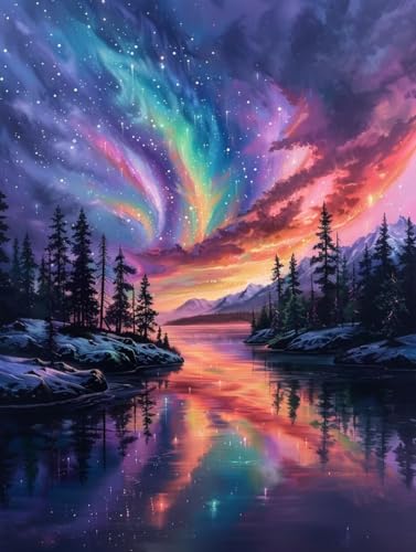 Malen Nach Zahlen Erwachsene Landschaft, Malen Nach Zahlen Sternenhimmel, Paint by Numbers DIY Handgemalt Ölgemälde Kit Mit 3 Pinsel und Acrylfarbe, Deko Wohnzimmer und Zimmer Deko 100x135 cm D-6780 Malen Nach Zahlen Erwachsene Landschaft, Malen Nach Zahlen Sternenhimmel, Paint by Numbers DIY Handgemalt Ölgemälde Kit Mit 3 Pinsel und Acrylfarbe, Deko Wohnzimmer und Zimmer Deko 100x135 cm D-6780 von LSPKKYOU