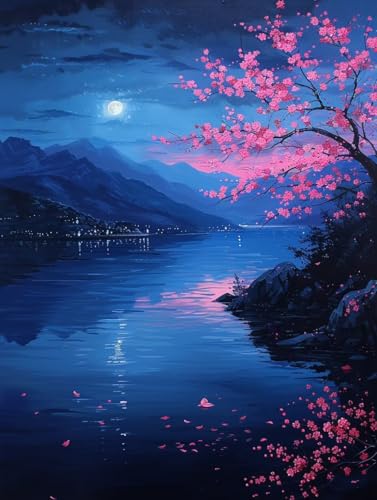 Malen Nach Zahlen Erwachsene Mond, Malen Nach Zahlen Baum, Paint by Numbers DIY Handgemalt Ölgemälde Kit Mit 3 Pinsel und Acrylfarbe, Deko Wohnzimmer und Zimmer Deko, Geschenke 50x65 cm 1-3308 Malen Nach Zahlen Erwachsene Mond, Malen Nach Zahlen Baum, Paint by Numbers DIY Handgemalt Ölgemälde Kit Mit 3 Pinsel und Acrylfarbe, Deko Wohnzimmer und Zimmer Deko, Geschenke 50x65 cm 1-3308 von LSPKKYOU
