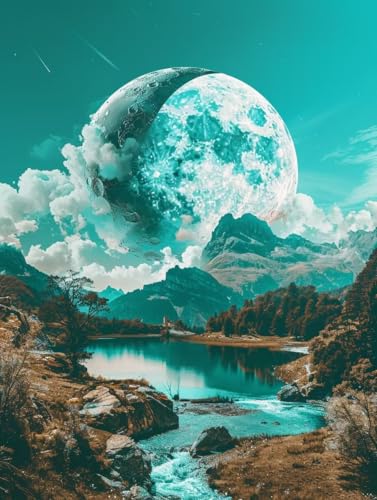 Malen Nach Zahlen Erwachsene Mond Malen Nach Zahlen, Paint by Numbers Adult Landschaft, DIY Set Erwachsene Handgemalt Ölgemälde mit Pinseln und Acrylfarben, für Deko Wohnzimmer 70x95 cm 6-8131 Malen Nach Zahlen Erwachsene Mond Malen Nach Zahlen, Paint by Numbers Adult Landschaft, DIY Set Erwachsene Handgemalt Ölgemälde mit Pinseln und Acrylfarben, für Deko Wohnzimmer 70x95 cm 6-8131 von LSPKKYOU