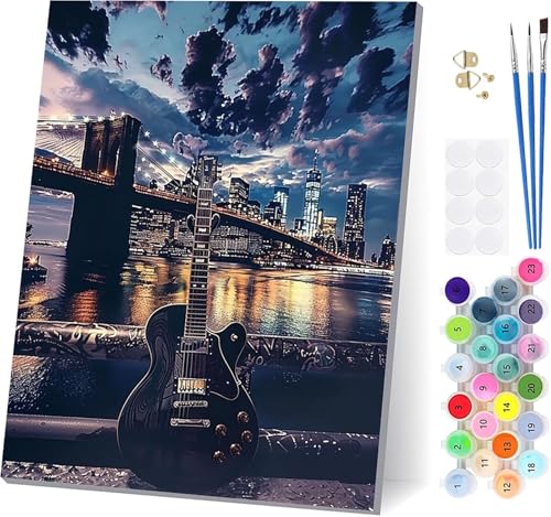 Malen Nach Zahlen Erwachsene Musikinstrumente, Malen Nach Zahlen Brooklyn Bridge, DIY Set Erwachsene Mit Pinseln und Acrylfarbe Knitterfreie Leinwand, Paint by Numbers für Geschenke 80x110cm 3-5501 Malen Nach Zahlen Erwachsene Musikinstrumente, Malen Nach Zahlen Brooklyn Bridge, DIY Set Erwachsene Mit Pinseln und Acrylfarbe Knitterfreie Leinwand, Paint by Numbers für Geschenke 80x110cm 3-5501 von LSPKKYOU