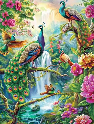 Malen Nach Zahlen Erwachsene Pfau, Malen Nach Zahlen Vogel, Paint by Numbers DIY Handgemalt Ölgemälde Kit Mit 3 Pinsel und Acrylfarbe, Deko Wohnzimmer und Zimmer Deko, Geschenke 60x80 cm 6-1042 Malen Nach Zahlen Erwachsene Pfau, Malen Nach Zahlen Vogel, Paint by Numbers DIY Handgemalt Ölgemälde Kit Mit 3 Pinsel und Acrylfarbe, Deko Wohnzimmer und Zimmer Deko, Geschenke 60x80 cm 6-1042 von LSPKKYOU