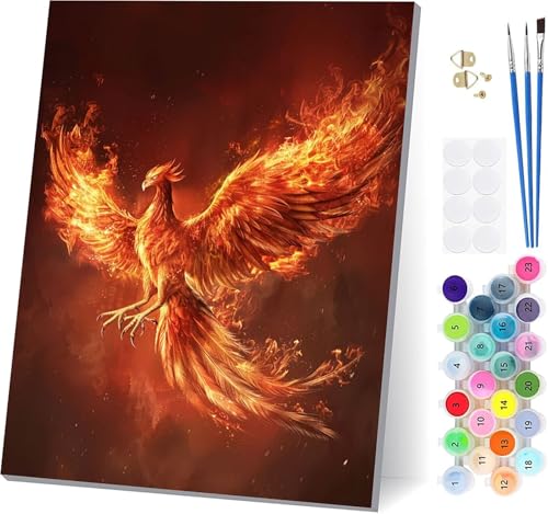 Malen Nach Zahlen Erwachsene PhöNix, Malen Nach Zahlen Flamme, DIY Set Erwachsene Mit 3 Pinseln und Acrylfarbe Knitterfreie Leinwand, Paint by Numbers für Deko Wohnzimmer und Wanddeko 30x40cm 1-5369 Malen Nach Zahlen Erwachsene PhöNix, Malen Nach Zahlen Flamme, DIY Set Erwachsene Mit 3 Pinseln und Acrylfarbe Knitterfreie Leinwand, Paint by Numbers für Deko Wohnzimmer und Wanddeko 30x40cm 1-5369 von LSPKKYOU