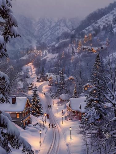 Malen Nach Zahlen Erwachsene Schneeszene, Malen Nach Zahlen Landschaft, Paint by Numbers DIY Handgemalt Ölgemälde Kit Mit 3 Pinsel und Acrylfarbe, Deko Wohnzimmer und Zimmer Deko 70x95 cm 7-2769 Malen Nach Zahlen Erwachsene Schneeszene, Malen Nach Zahlen Landschaft, Paint by Numbers DIY Handgemalt Ölgemälde Kit Mit 3 Pinsel und Acrylfarbe, Deko Wohnzimmer und Zimmer Deko 70x95 cm 7-2769 von LSPKKYOU