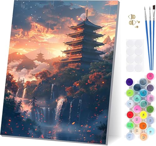 Malen Nach Zahlen Erwachsene Sonnenuntergang, Malen Nach Zahlen Landschaft, DIY Set Erwachsene Mit 3 Pinseln und Acrylfarbe Knitterfreie Leinwand, Paint by Numbers für Deko Wohnzimmer 100x135cm E-3298 Malen Nach Zahlen Erwachsene Sonnenuntergang, Malen Nach Zahlen Landschaft, DIY Set Erwachsene Mit 3 Pinseln und Acrylfarbe Knitterfreie Leinwand, Paint by Numbers für Deko Wohnzimmer 100x135cm E-3298 von LSPKKYOU