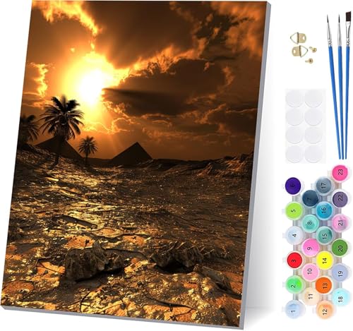 Malen Nach Zahlen Erwachsene Sonnenuntergang, Malen Nach Zahlen Landschaft, DIY Set Erwachsene Mit 3 Pinseln und Acrylfarbe Knitterfreie Leinwand, Paint by Numbers für Deko Wohnzimmer 40x50cm 6-7436 Malen Nach Zahlen Erwachsene Sonnenuntergang, Malen Nach Zahlen Landschaft, DIY Set Erwachsene Mit 3 Pinseln und Acrylfarbe Knitterfreie Leinwand, Paint by Numbers für Deko Wohnzimmer 40x50cm 6-7436 von LSPKKYOU