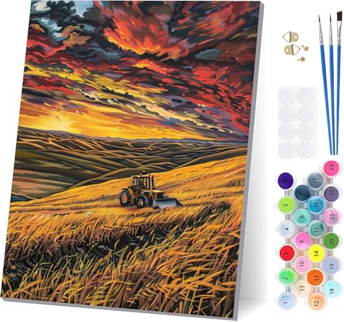 Malen Nach Zahlen Erwachsene Sonnenuntergang, Malen Nach Zahlen Landschaft, DIY Set Erwachsene Mit 3 Pinseln und Acrylfarbe Knitterfreie Leinwand, Paint by Numbers für Deko Wohnzimmer 70x95cm 4-4105 Malen Nach Zahlen Erwachsene Sonnenuntergang, Malen Nach Zahlen Landschaft, DIY Set Erwachsene Mit 3 Pinseln und Acrylfarbe Knitterfreie Leinwand, Paint by Numbers für Deko Wohnzimmer 70x95cm 4-4105 von LSPKKYOU