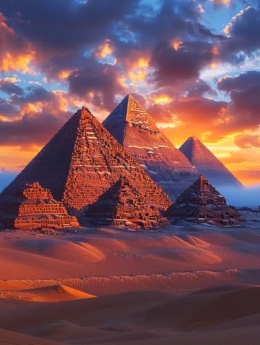 Malen Nach Zahlen Erwachsene Sonnenuntergang, Malen Nach Zahlen Pyramide, Paint by Numbers DIY Handgemalt Ölgemälde Kit Mit 3 Pinsel und Acrylfarbe, Deko Wohnzimmer und Zimmer Deko 100x135 cm N-7966 Malen Nach Zahlen Erwachsene Sonnenuntergang, Malen Nach Zahlen Pyramide, Paint by Numbers DIY Handgemalt Ölgemälde Kit Mit 3 Pinsel und Acrylfarbe, Deko Wohnzimmer und Zimmer Deko 100x135 cm N-7966 von LSPKKYOU