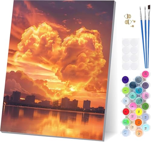Malen Nach Zahlen Erwachsene Sonnenuntergang, Malen Nach Zahlen Stadt, DIY Set Erwachsene Mit 3 Pinseln und Acrylfarbe Knitterfreie Leinwand, Paint by Numbers für Deko Wohnzimmer 90x120cm F-5941 Malen Nach Zahlen Erwachsene Sonnenuntergang, Malen Nach Zahlen Stadt, DIY Set Erwachsene Mit 3 Pinseln und Acrylfarbe Knitterfreie Leinwand, Paint by Numbers für Deko Wohnzimmer 90x120cm F-5941 von LSPKKYOU