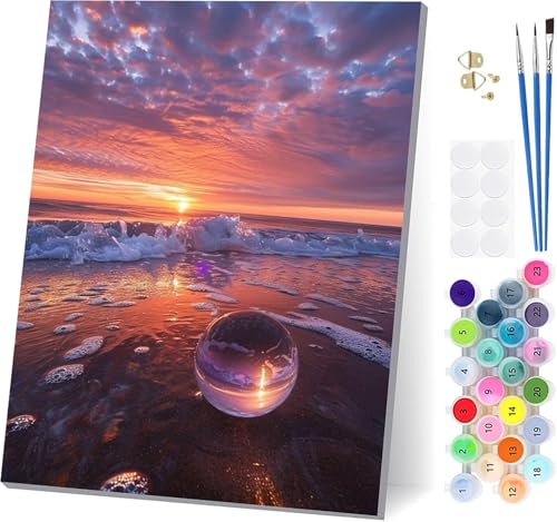 Malen Nach Zahlen Erwachsene Sonnenuntergang, Malen Nach Zahlen Strand, DIY Set Erwachsene Mit 3 Pinseln und Acrylfarbe Knitterfreie Leinwand, Paint by Numbers für Deko Wohnzimmer 100x130cm A-2031 Malen Nach Zahlen Erwachsene Sonnenuntergang, Malen Nach Zahlen Strand, DIY Set Erwachsene Mit 3 Pinseln und Acrylfarbe Knitterfreie Leinwand, Paint by Numbers für Deko Wohnzimmer 100x130cm A-2031 von LSPKKYOU