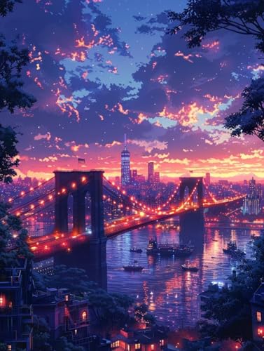 Malen Nach Zahlen Erwachsene Stadt, Malen Nach Zahlen BrüCke, Paint by Numbers DIY Handgemalt Ölgemälde Kit Mit 3 Pinsel und Acrylfarbe, Deko Wohnzimmer und Zimmer Deko, Geschenke 50x65 cm 8-2680 Malen Nach Zahlen Erwachsene Stadt, Malen Nach Zahlen BrüCke, Paint by Numbers DIY Handgemalt Ölgemälde Kit Mit 3 Pinsel und Acrylfarbe, Deko Wohnzimmer und Zimmer Deko, Geschenke 50x65 cm 8-2680 von LSPKKYOU