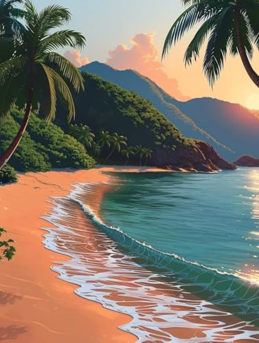 Malen Nach Zahlen Erwachsene Strand, Malen Nach Zahlen Berg, Paint by Numbers DIY Handgemalt Ölgemälde Kit Mit 3 Pinsel und Acrylfarbe, Deko Wohnzimmer und Zimmer Deko, Geschenke 100x130 cm 4-2796 Malen Nach Zahlen Erwachsene Strand, Malen Nach Zahlen Berg, Paint by Numbers DIY Handgemalt Ölgemälde Kit Mit 3 Pinsel und Acrylfarbe, Deko Wohnzimmer und Zimmer Deko, Geschenke 100x130 cm 4-2796 von LSPKKYOU