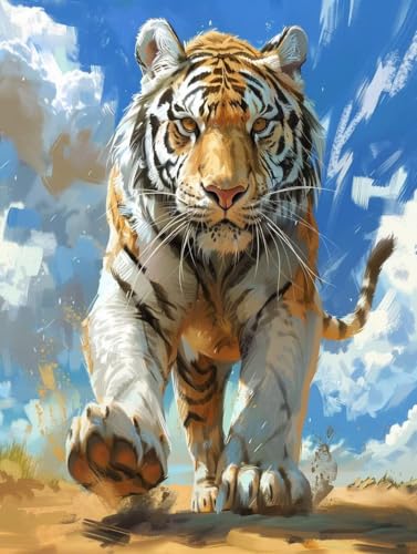 Malen Nach Zahlen Erwachsene Tier, Malen Nach Zahlen Tiger, Paint by Numbers DIY Handgemalt Ölgemälde Kit Mit 3 Pinsel und Acrylfarbe, Deko Wohnzimmer und Zimmer Deko, Geschenke 60x70 cm 4-1170 Malen Nach Zahlen Erwachsene Tier, Malen Nach Zahlen Tiger, Paint by Numbers DIY Handgemalt Ölgemälde Kit Mit 3 Pinsel und Acrylfarbe, Deko Wohnzimmer und Zimmer Deko, Geschenke 60x70 cm 4-1170 von LSPKKYOU