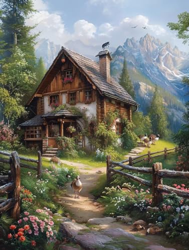 Malen Nach Zahlen Erwachsene Tier Malen Nach Zahlen, Paint by Numbers Adult Landschaft, DIY Set Erwachsene Handgemalt Ölgemälde mit Pinseln und Acrylfarben, für Deko Wohnzimmer 40x50 cm 8-1449 von LSPKKYOU