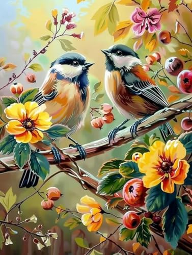 Malen Nach Zahlen Erwachsene Vogel, Malen Nach Zahlen Blume, Paint by Numbers DIY Handgemalt Ölgemälde Kit Mit 3 Pinsel und Acrylfarbe, Deko Wohnzimmer und Zimmer Deko, Geschenke 60x80 cm 6-9327 Malen Nach Zahlen Erwachsene Vogel, Malen Nach Zahlen Blume, Paint by Numbers DIY Handgemalt Ölgemälde Kit Mit 3 Pinsel und Acrylfarbe, Deko Wohnzimmer und Zimmer Deko, Geschenke 60x80 cm 6-9327 von LSPKKYOU