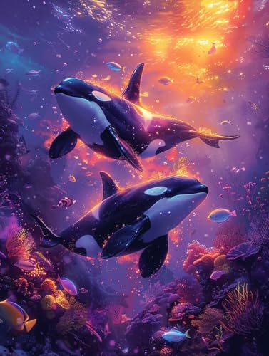 Malen Nach Zahlen Erwachsene Wal, Malen Nach Zahlen Unterwasserlebewesen, Paint by Numbers DIY Handgemalt Ölgemälde Kit Mit 3 Pinsel und Acrylfarbe, Deko Wohnzimmer und Zimmer Deko 70x95 cm B-5083 Malen Nach Zahlen Erwachsene Wal, Malen Nach Zahlen Unterwasserlebewesen, Paint by Numbers DIY Handgemalt Ölgemälde Kit Mit 3 Pinsel und Acrylfarbe, Deko Wohnzimmer und Zimmer Deko 70x95 cm B-5083 von LSPKKYOU